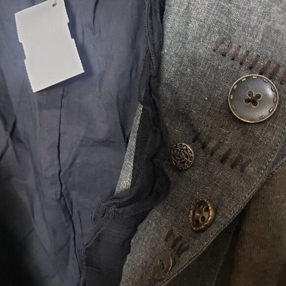 Vasteed Ruffle Edge Polka Dot Button lapel Jacket Blazer NWT size XL - Picture 5 of 12